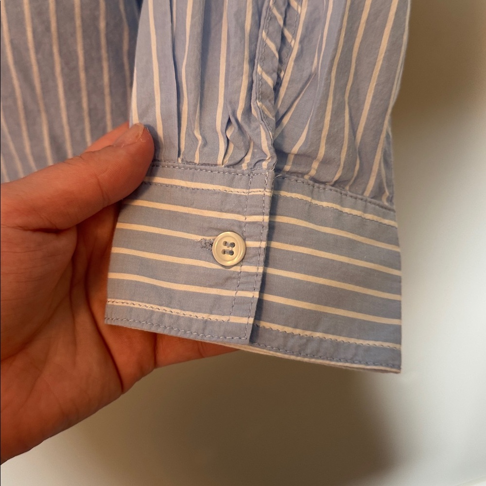 H&M Blue and White Striped Blouse/Shirt - Picture 4 of 6